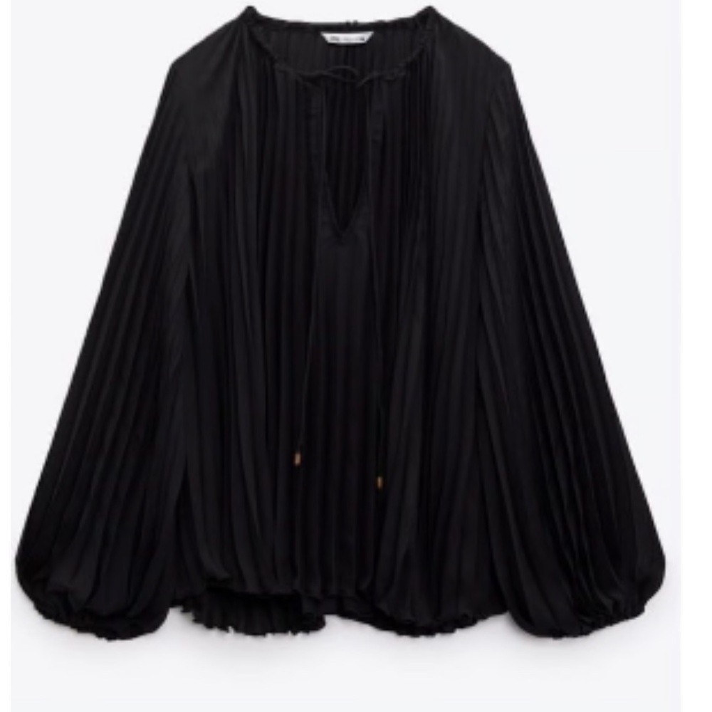 Zara - fine pleated blouse - Picture 4 of 4